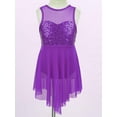 thumbnail image 2 of Rswnyirn Kids Girls Sequins Ballet Tutu Dress Leotard Lyrical Latin Jazz Modern Dancewear Purple 16, 2 of 7