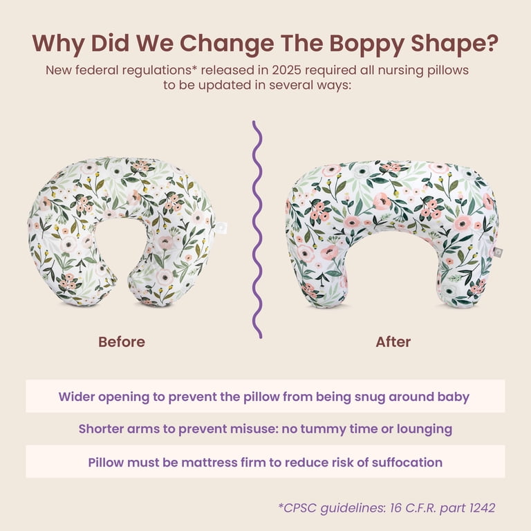 Boppy Nursing Pillow, Peach Floral Trellis photo 8
