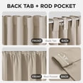 thumbnail image 3 of Cortinas Blackout Joydeco Térmicas Aislantes 230x228cm Beige, 3 of 9