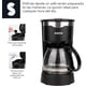 thumbnail image 5 of Cafetera Automática De Goteo Con Jarra De Vidrio De 650 ML Acabado En Negro Y Acero Inoxidable Cafetera Precoladora Cuenta Con Un Filtro, 5 of 8