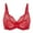 Dark Red, variant on Women's Plus Size Minimizer Bras Full Coverage Lace Unlined Underwire Bra B-K Cups