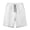 White, variant on Men's Solid Color Casual Sporty Shorts Elastic Waist Drawstring Pocket Relaxed Fit Breathable Soft Fabric for Jogging Running Hiking Summer Beach Daily Wear