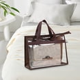 thumbnail image 5 of PPgejGEK Transparent Handbag Storage Cover with Hanging Hook Dust Proof Organizer Bag for Wardrobe Closet Protection Brown, 5 of 8