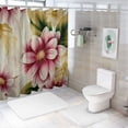 thumbnail image 7 of Orinice Shower curtain set, shower curtain bathroom set, flower banana leaf print, shower curtain 69x72, 7 of 7
