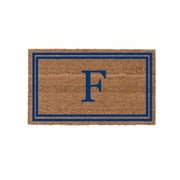 CocoMatsNMore Monogram Z Vinyl Backed Blue Double Border Doormats 38" x 60"