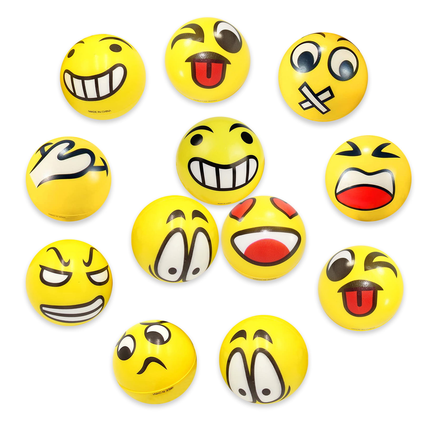 Emoji Face Squeeze Stress Balls 12 