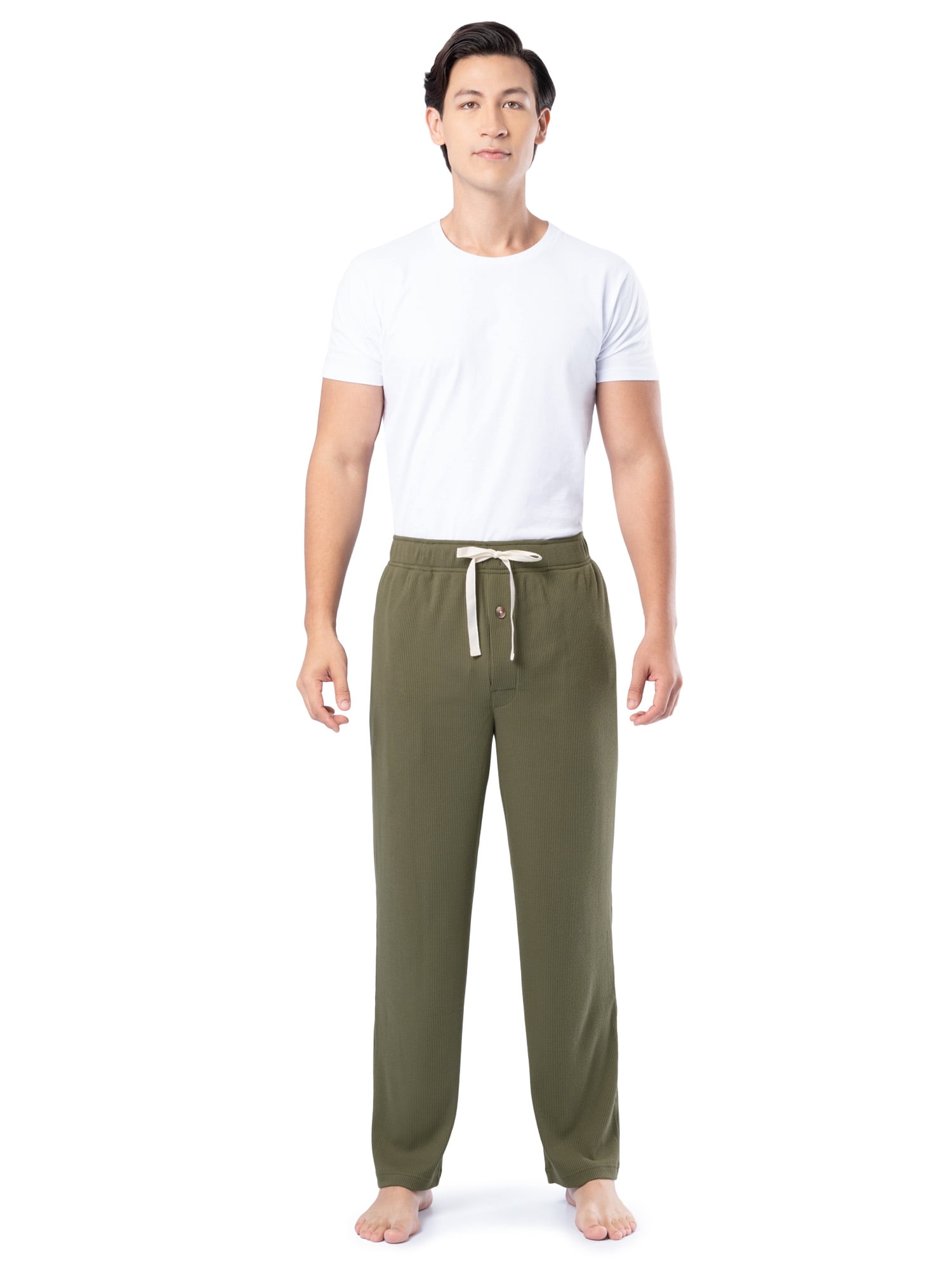 Fruit of the Loom Men's Rib Knit Sleep Pant, Sizes S-5XL