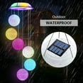 thumbnail image 5 of Qoosea Solar Wind Chimes Lights Outdoor, Color Changing Crystal Ball LED Light Solar Powered Wind Chime Waterproof Hanging Solar Mobile Lamp for Christmas Garden Decoration, 5 of 7