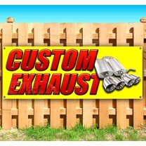 Custom Exhaust 13 oz Vinyl Banner With Metal Grommets