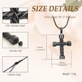 thumbnail image 2 of Rope Winding Cross Cremation Ashes Urn Pendant Necklace - Cremation Cross Necklace for Ashes Cross Urns Locket Pendant Ashes Holder Stainless Steel Memorial Jewelry, 2 of 7