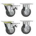 thumbnail image 1 of XtremepowerUS Juego de Ruedas Neumáticas de 4" de 4 (2 Giratorias/2 Fijas), Ruedas de Alta Resistencia, Capacidad Máxima de Peso de 1300 Libras, Banda de Rodadura de Goma para Banco de Trabajo Carrit, 1 of 3