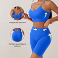 thumbnail image 3 of Diufon Two Piece Workout Sets for Women Spaghetti Straps Sports Bras and High Waist Matching Shorts Gym Yoga Outfits, 3 of 9