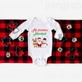 thumbnail image 4 of Mi primer mameluco navideño de manga larga para bebé recién nacido, traje con estampado de ciervos españoles, mono de bautismo para bebé, ropa para niño pequeño, regalo, 4 of 5