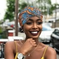thumbnail image 6 of Phogary 6 Pack Women Turbans African Pattern Knot Headwrap Bohemian Print Pre Tied Flower Knot Bonnet Hat for Women Girls, 6 of 9