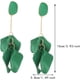 thumbnail image 2 of 1 par (verde) Pendientes colgantes de pétalos de rosa acrílicos para mujer Pendientes largos de flores de rosas en niveles Declaración bohemia Pendientes de borlas florales de resina exagerada JM, 2 of 5