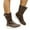 Coffee, variant on Women's Winter Mid Calf Boots Fleece Lined Wide Calf Ankle Booties Zipper Slip on Warm Outdoor Sneakers Shoes Black Size 6