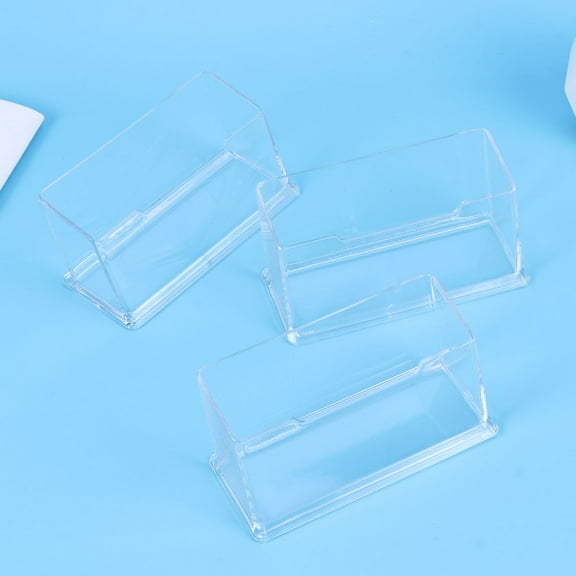 WRISTBIQUE 4Pcs Transparent Card Box Acrylic Holder for Professionals