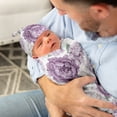 thumbnail image 3 of Sweet Jojo Designs Peony Floral Garden Lavender Purple and Ivory Girl Baby Cocoon and Beanie Hat Sleep Sack Set 2 Piece, 3 of 6