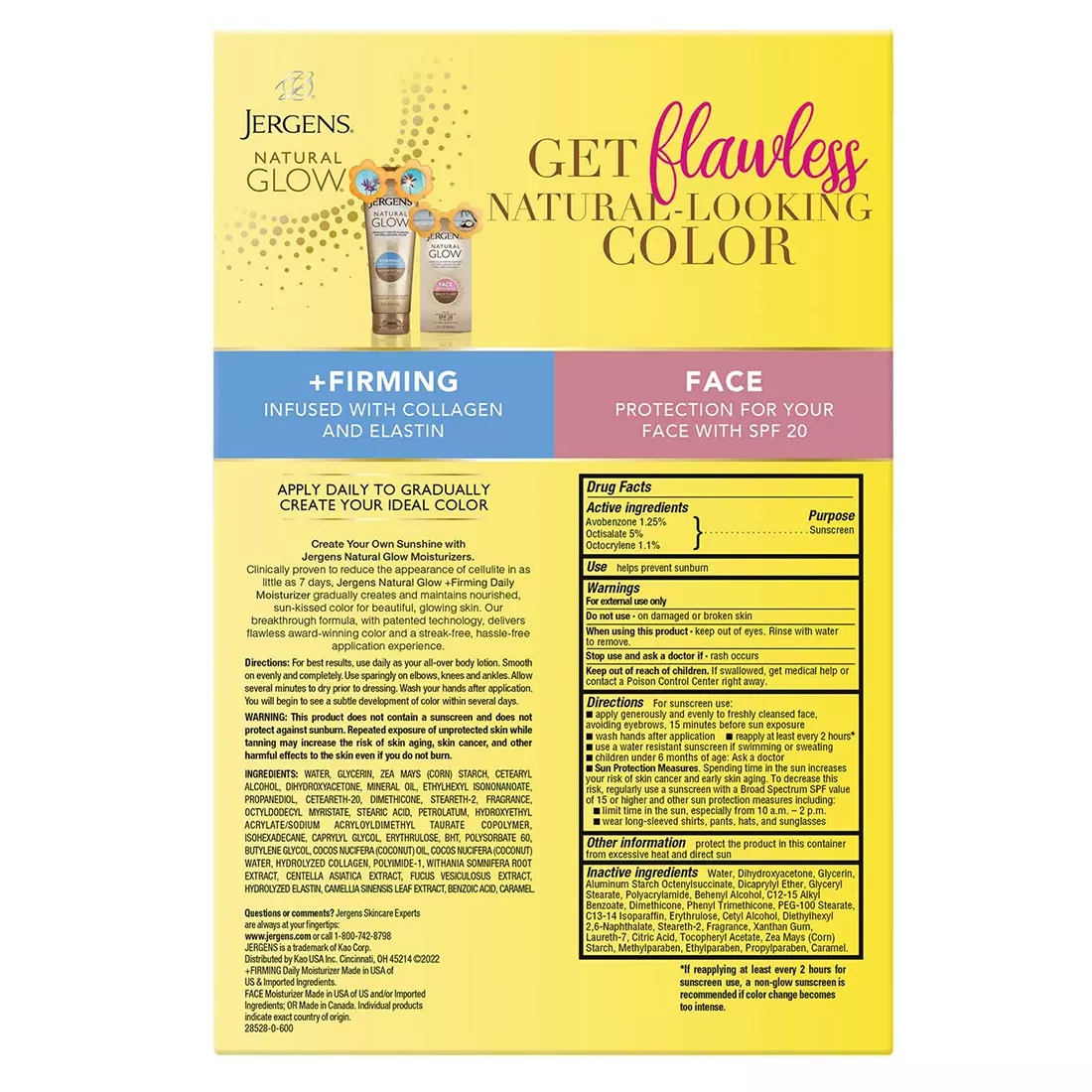 Buy Jergens Natural Glow Firming Moisturizer, 7.5 oz., + Face