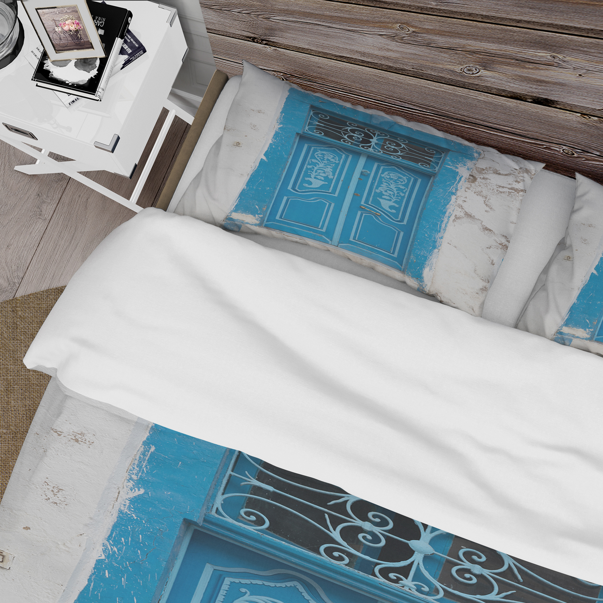 Designart 'Vintage Door in Tunesia' Vintage Duvet Cover Set