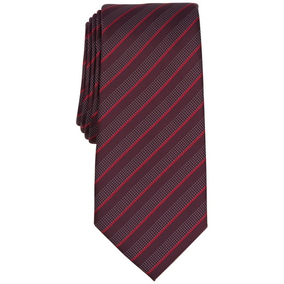 Alfani Mens Tie  Vinton Stripe Necktie Burgundy