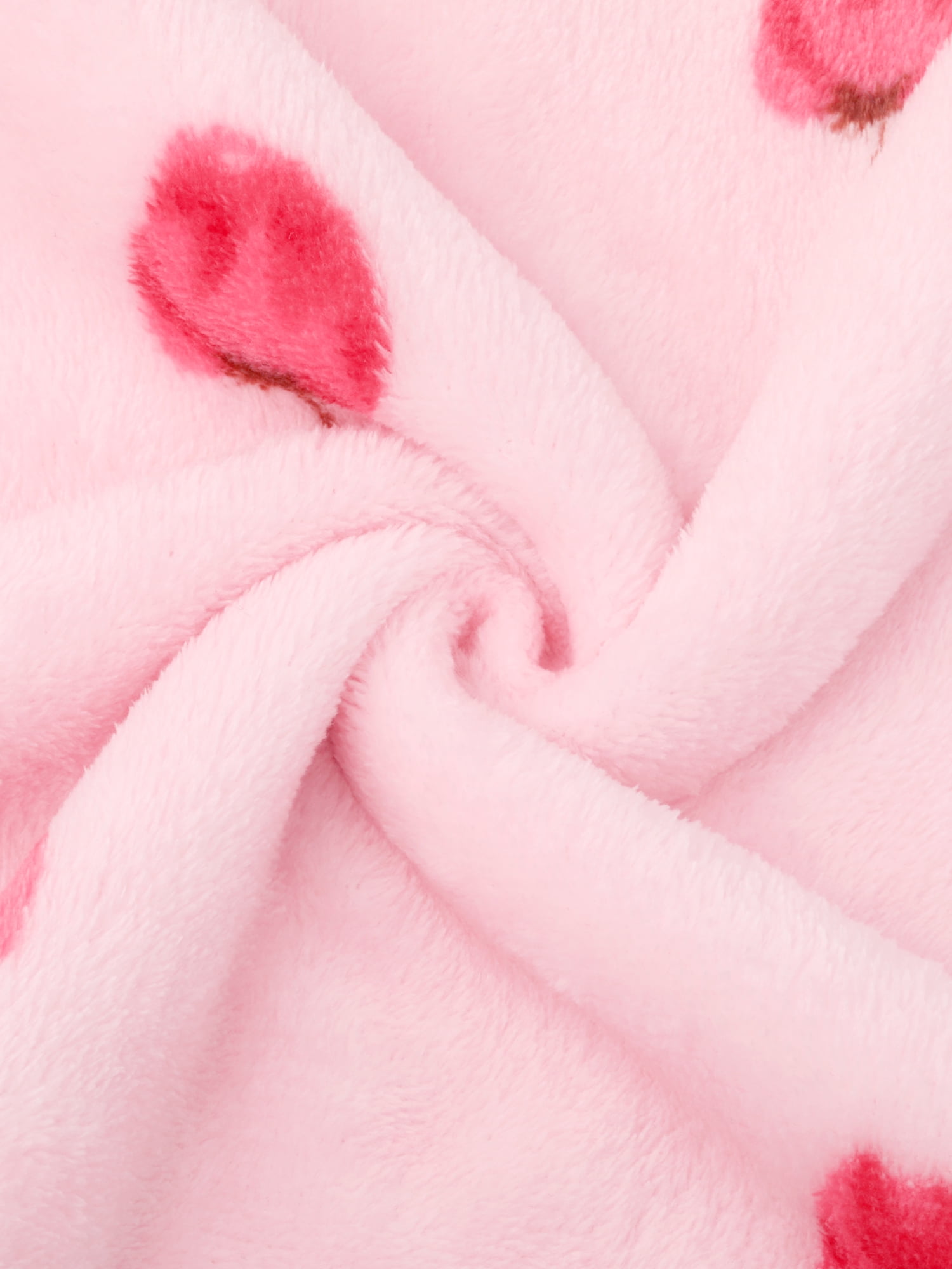 DARING DIVA Women's Plush Fleece Top and Pants Pajamas Set S Strawberry Pink