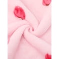 thumbnail image 5 of INSPIRE CHIC Women's Heart Star Tops with Pants Warm Flannel Plush Fleece Pajamas Set M Strawberry Pink, 5 of 5