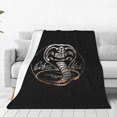 thumbnail image 1 of Manta Cobra Kai para sofá: mantas súper suaves y acogedoras para mujeres, linda manta para niñas, 50 x 60 pulgadas para sofá, cama y decoración del hogar, manta de microfibra ultra suave, 1 of 8