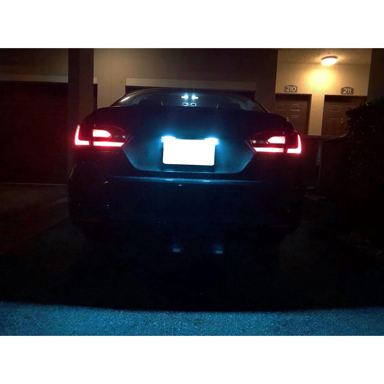 Aqua Ice Blue 3W Full LED License Plate Light Kit For Volkswagen: Jetta Passat Touareg, For Audi: A1 A6 A7 Q5 TT, Build-In Canbus Error Free