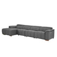 thumbnail image 5 of LiviNest 4 Seats Reclining Sofa: Genuine Leather L-Shaped Couch with Electric Control & USB Port - Wall-Hugger Theater Seating Furniture with Adjustable Headrest & Footrest for Living Room & Home The, 5 of 6