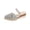 Silver, variant on Women's Wedge Platform Espadrille Sandals Closed Pointy Toe Summer Slip-On Mules for Beach Vacation, Silver Size 5.5