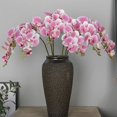 thumbnail image 4 of Flores artificiales de Phalaenopsis MENGJIAQI 6 piezas 37 pulgadas rosa, 4 of 6