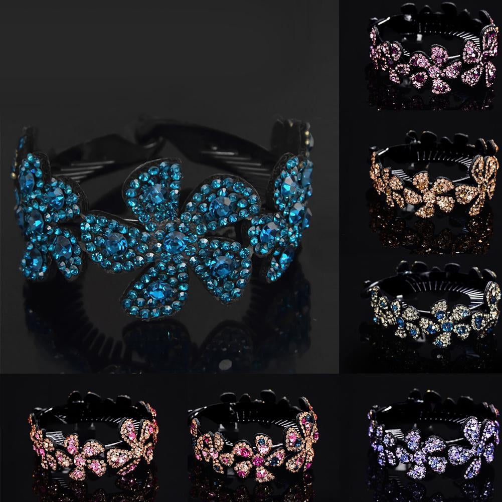 Women Girls Hair Clip Crystal Claw Ponytail Bun Holder Comb Hairpin Fashion Gift