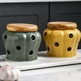 thumbnail image 3 of fastboy Garlic Storage Jar Large Capacity Ceramic Pot With Lid Durable For Long Time Made With Ceramic white, 3 of 6