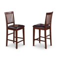 thumbnail image 4 of East West Furniture Dudley 5-piece Wood Dining Table and Bar Stools in Mahogany, 4 of 6
