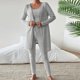 thumbnail image 1 of HongQid Womens Waffle Knit 3 Piece Lounge Sets Pajama Tank Top Long Sleeve Cardigan and Pants Loungewear Outfit, 1 of 4