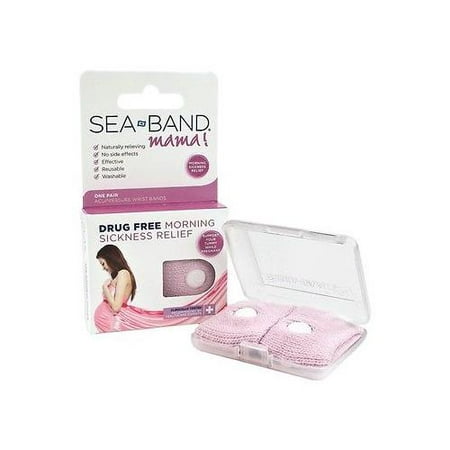 Sea-Band Mama Drug Free Morning Sickness Relief Wristband 1 Pair 