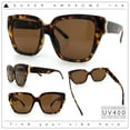 thumbnail image 2 of Womens Metal Ribbon Trim Oversized Rectangle Designer Fashion Sunglasses Tortoise - Brown, 2 of 7