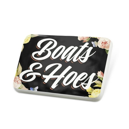 Porcelein Pin Floral Border Boats & Hoes Lapel Badge – NEONBLOND