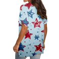 thumbnail image 5 of HEILAU Independence Day Shirts for Women American Flag Graphic T Summer Tops Short Sleeve V Neck T Shirt Print Side Slit Tunic Patriotic Tops, 5 of 6