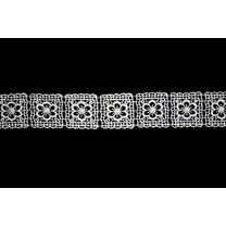 1.25" White Cuttable Floral Squares Venice Lace Trim By 2 Yards
