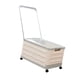 thumbnail image 4 of Contenedor de almacenamiento con ruedas y asa plegable sobre 4 ruedas universales Caja de almacenamiento Gris blanco, 4 of 9
