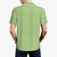 thumbnail image 3 of Balery Green Gingham Printed Men’s Short Sleeve Polo Shirt, Midweight Men's Shirt,Golf Polo shirts -X-Large, 3 of 8
