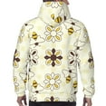 thumbnail image 7 of Wukai Sweet Bee Print Men Hoodies Fleece Sweatshirts Long Sleeve Sweaters Pullover Fall Outfits Winter Clothes-X-Large, 7 of 7