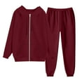thumbnail image 4 of Sweatsuits Women 2 Piece Outfit Fleece Zip Up Jacket Oversized Hoodie Jogger Sweatpants Set Cozy Matching Sweat Sets, 4 of 5