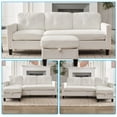thumbnail image 4 of BALUS Sectional Sofa with Storage Ottomans, Small L-Shaped Sofa and Corduroy Couch for Living Room, Beige, 4 of 8