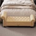 thumbnail image 2 of 64.5" Velvet Bed Bench with Storage and Tufted Decoration / Bedroom Furniture for Everyday Use, 2 of 5