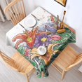 thumbnail image 4 of Floral Square Tablecloth 42x42in-Waterproof Polyester Printed Table Cover, Wrinkle Resistant & Washable for Kitchen Dining Picnic Party Decor, Buffet Table, Holiday Party, Dinner, Wedding , Flowers, 4 of 6
