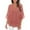 Pink, variant on Yigetop Flowy Tops for Women! Womens Tops Casual Ruffle 3/4 Sleeve V Neck Double Chiffon Blouses Tops 3/4 Sleeve Tops for Women Pink L