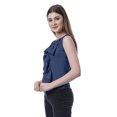 thumbnail image 3 of Moomaya Blouse Sans Manches à Volants pour Femmes, Col Rond, T-Shirt Décontracté, 3 of 6